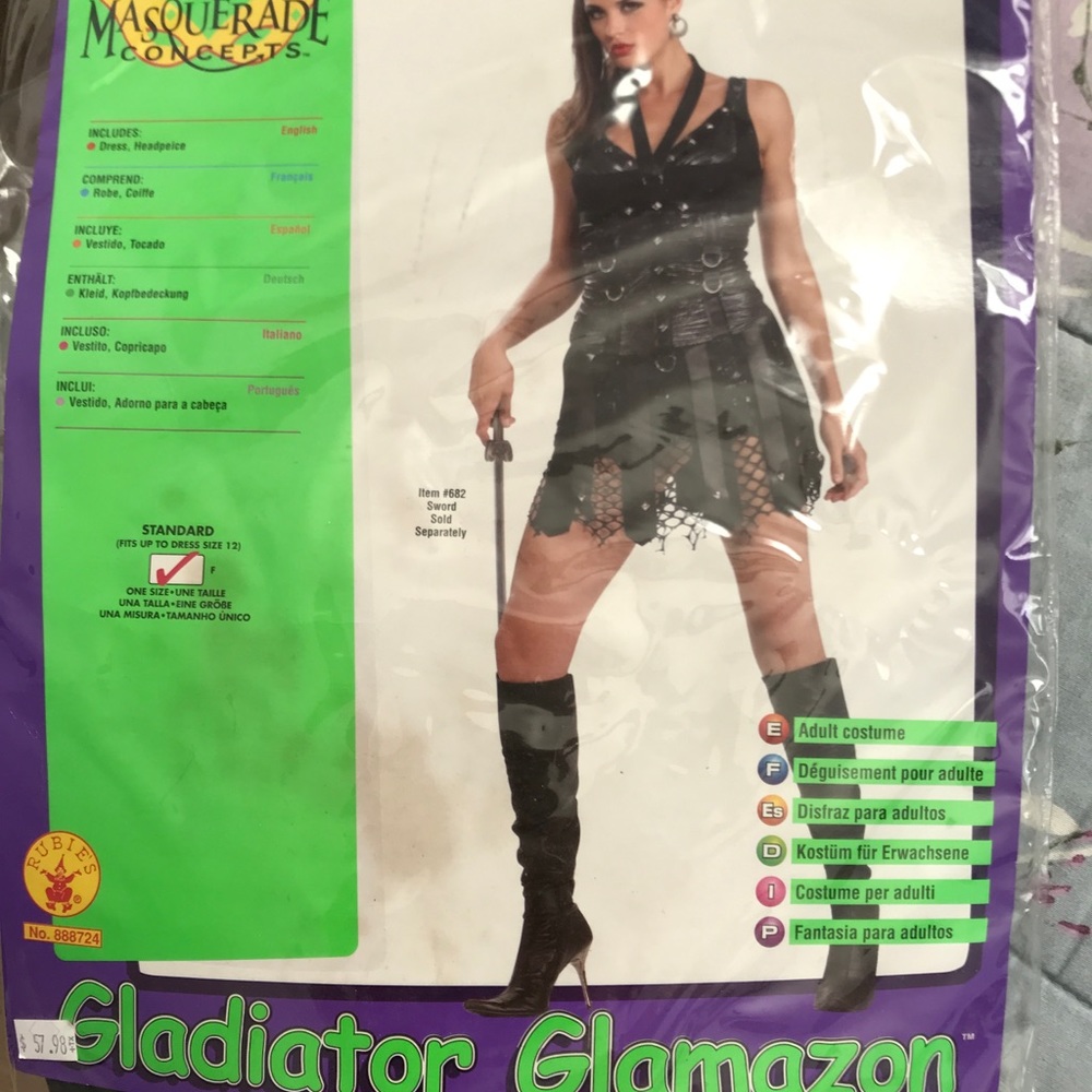 Halloween costume. Gladiator Glamazon. Very forgiven whatever body type you have